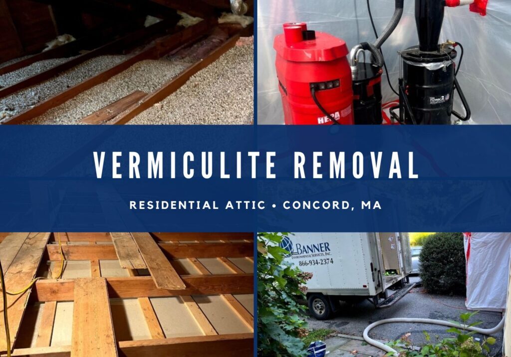 vermiculite insulation removal from residential attic in concord, MA vermiculite insulation removal from residential attic in concord, MA